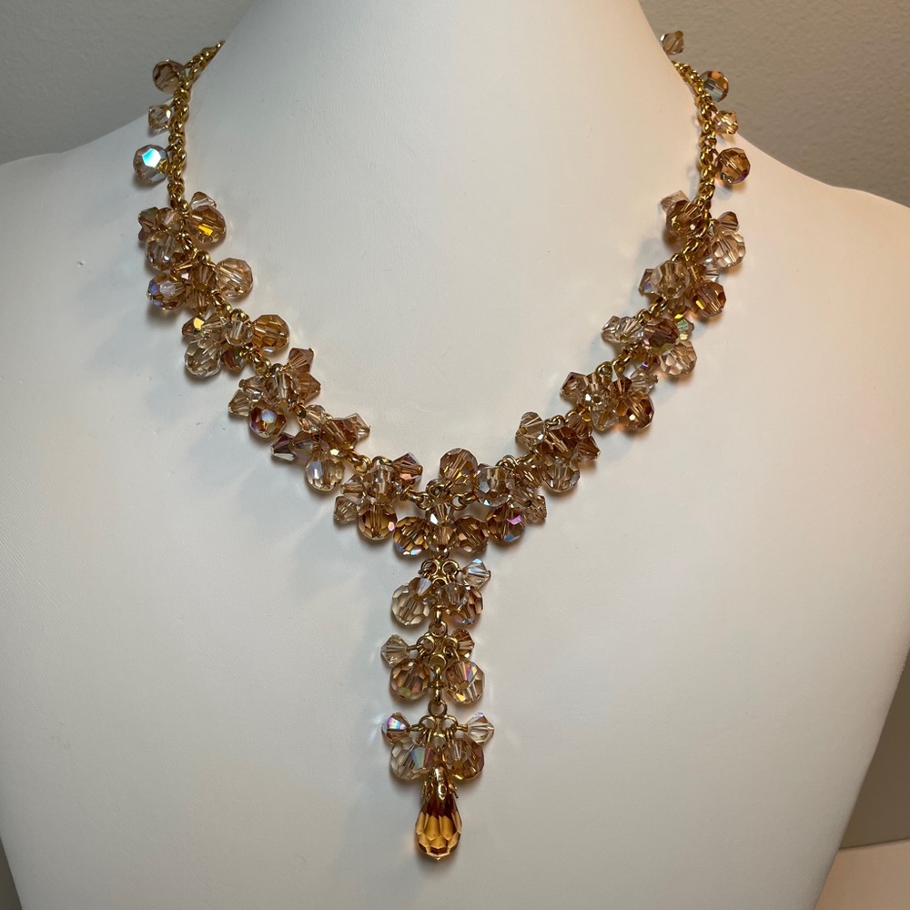 Crystal Statement Drop Necklace - image 5